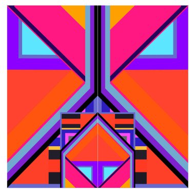 Kaynak için vektör renkli geometrik ve eğri arkaplan deseni