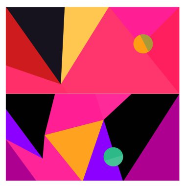 Kaynak için vektör renkli geometrik ve eğri arkaplan deseni