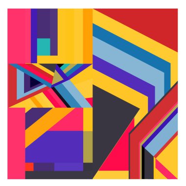 Kaynak için vektör renkli geometrik ve eğri arkaplan deseni