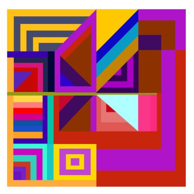 Kaynak için vektör renkli geometrik ve eğri arkaplan deseni