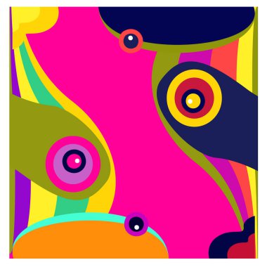 Kaynak için vektör renkli geometrik ve eğri arkaplan deseni