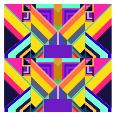 Kaynak için vektör renkli geometrik ve eğri arkaplan deseni