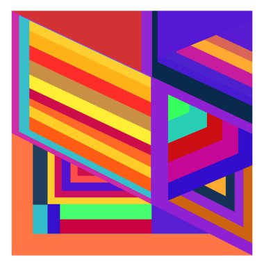 Kaynak için vektör renkli geometrik ve eğri arkaplan deseni