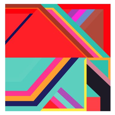 Kaynak için vektör renkli geometrik ve eğri arkaplan deseni