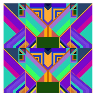 Kaynak için vektör renkli geometrik ve eğri arkaplan deseni