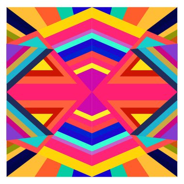 Kaynak için vektör renkli geometrik ve eğri arkaplan deseni