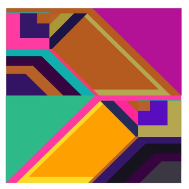 Kaynak için vektör renkli geometrik ve eğri arkaplan deseni