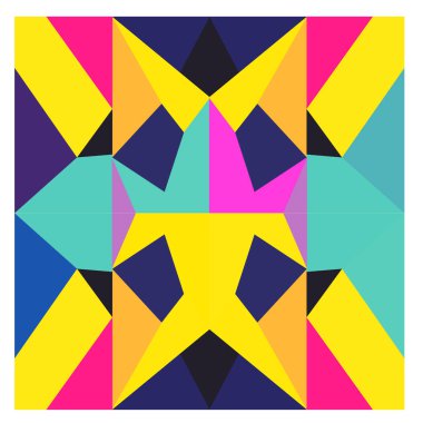 Kaynak için vektör renkli geometrik ve eğri arkaplan deseni