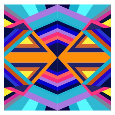 Kaynak için vektör renkli geometrik ve eğri arkaplan deseni