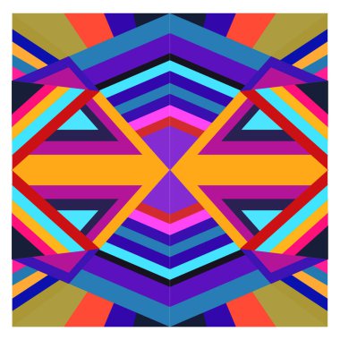 Kaynak için vektör renkli geometrik ve eğri arkaplan deseni