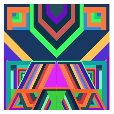 Kaynak için vektör renkli geometrik ve eğri arkaplan deseni