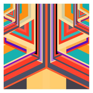 Kaynak için vektör renkli geometrik ve eğri arkaplan deseni