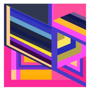 Kaynak için vektör renkli geometrik ve eğri arkaplan deseni