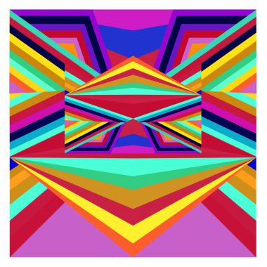 Kaynak için vektör renkli geometrik ve eğri arkaplan deseni