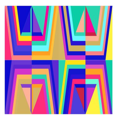 Kaynak için vektör renkli geometrik ve eğri arkaplan deseni