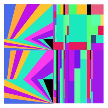 Kaynak için vektör renkli geometrik ve eğri arkaplan deseni