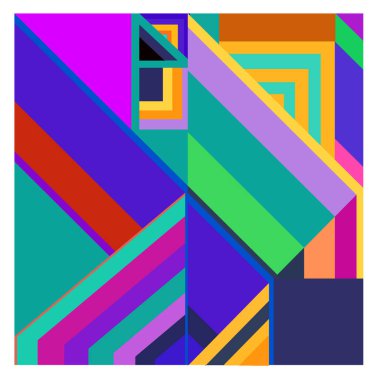 Kaynak için vektör renkli geometrik ve eğri arkaplan deseni