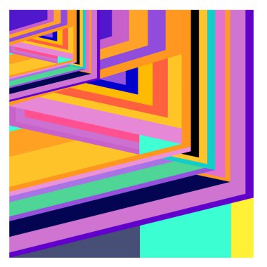 Kaynak için vektör renkli geometrik ve eğri arkaplan deseni