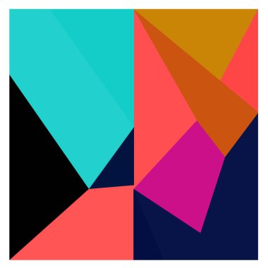 Kaynak için vektör renkli geometrik ve eğri arkaplan deseni