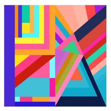 Kaynak için vektör renkli geometrik ve eğri arkaplan deseni