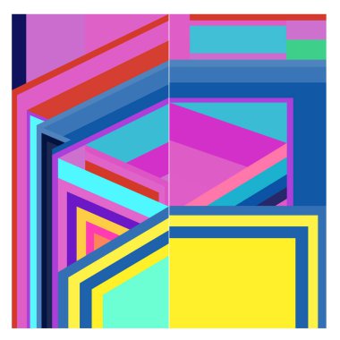 Kaynak için vektör renkli geometrik ve eğri arkaplan deseni