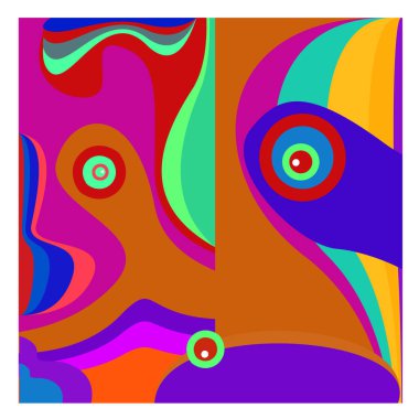 Kaynak için vektör renkli geometrik ve eğri arkaplan deseni