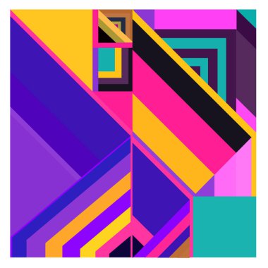 Kaynak için vektör renkli geometrik ve eğri arkaplan deseni