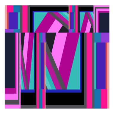 Kaynak için vektör renkli geometrik ve eğri arkaplan deseni