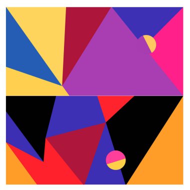 Kaynak için vektör renkli geometrik ve eğri arkaplan deseni