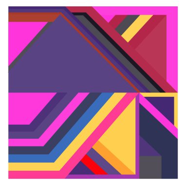 Kaynak için vektör renkli geometrik ve eğri arkaplan deseni