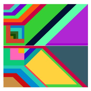 Kaynak için vektör renkli geometrik ve eğri arkaplan deseni