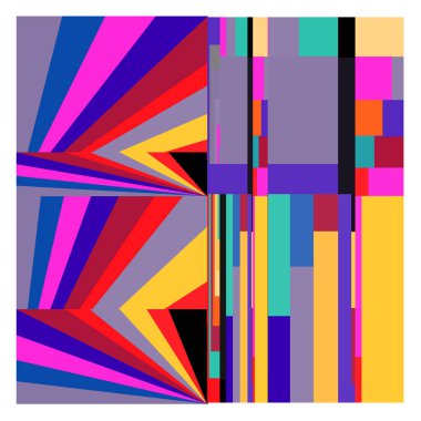 Kaynak için vektör renkli geometrik ve eğri arkaplan deseni