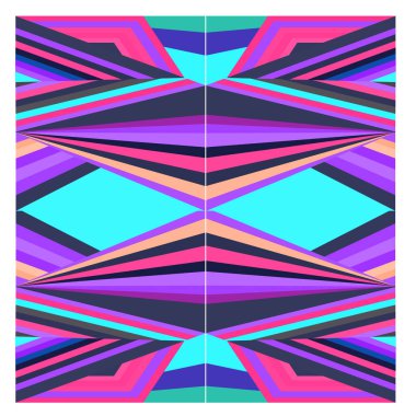 Kaynak için vektör renkli geometrik ve eğri arkaplan deseni