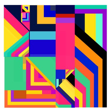 Kaynak için vektör renkli geometrik ve eğri arkaplan deseni