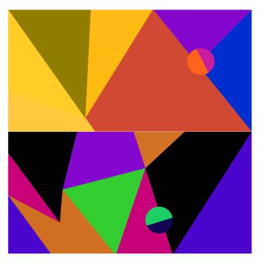 Kaynak için vektör renkli geometrik ve eğri arkaplan deseni