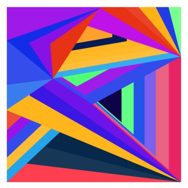 Kaynak için vektör renkli geometrik ve eğri arkaplan deseni