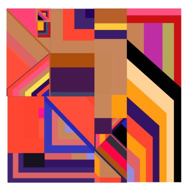 Kaynak için vektör renkli geometrik ve eğri arkaplan deseni