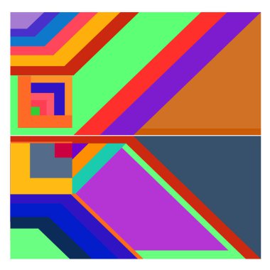 Kaynak için vektör renkli geometrik ve eğri arkaplan deseni