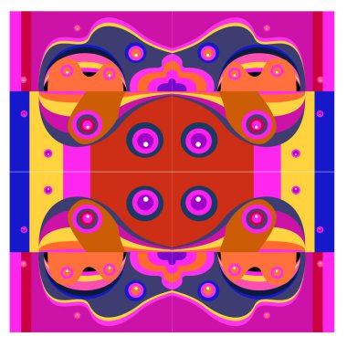 Kaynak için vektör renkli geometrik ve eğri arkaplan deseni