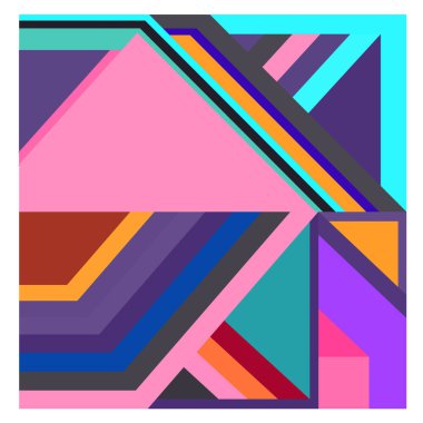 Kaynak için vektör renkli geometrik ve eğri arkaplan deseni