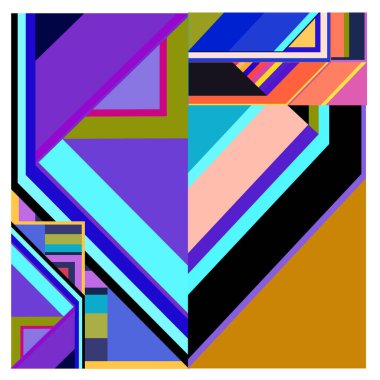 Kaynak için vektör renkli geometrik ve eğri arkaplan deseni