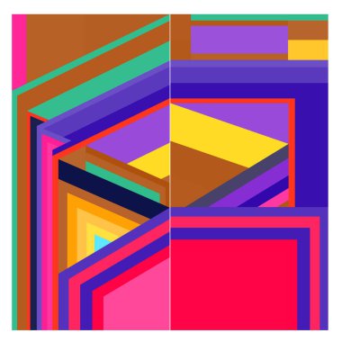 Kaynak için vektör renkli geometrik ve eğri arkaplan deseni