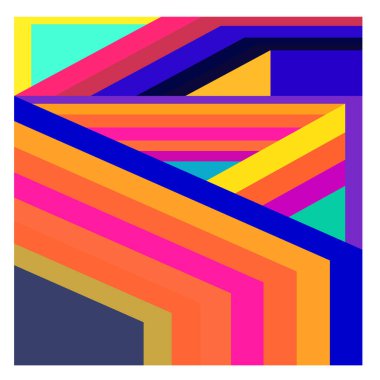 Kaynak için vektör renkli geometrik ve eğri arkaplan deseni