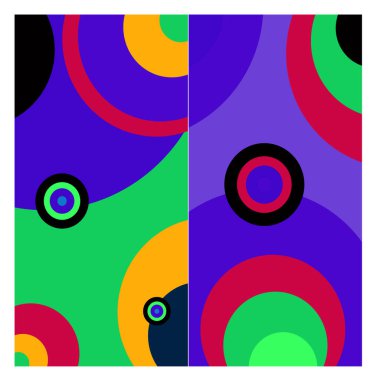 Kaynak için vektör renkli geometrik ve eğri arkaplan deseni