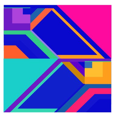 Kaynak için vektör renkli geometrik ve eğri arkaplan deseni