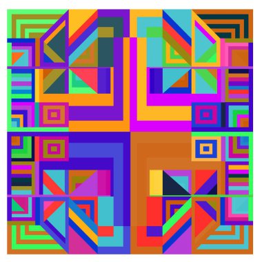 Kaynak için vektör renkli geometrik ve eğri arkaplan deseni