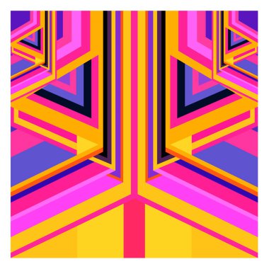 Kaynak için vektör renkli geometrik ve eğri arkaplan deseni