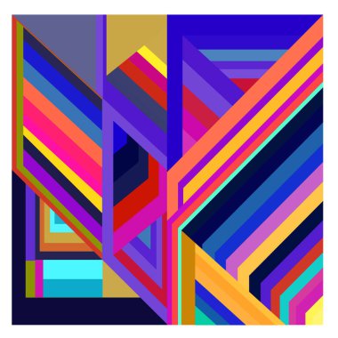 Kaynak için vektör renkli geometrik ve eğri arkaplan deseni