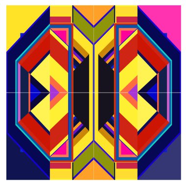 Kaynak için vektör renkli geometrik ve eğri arkaplan deseni