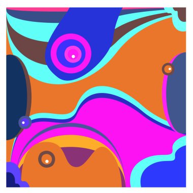 Kaynak için vektör renkli geometrik ve eğri arkaplan deseni